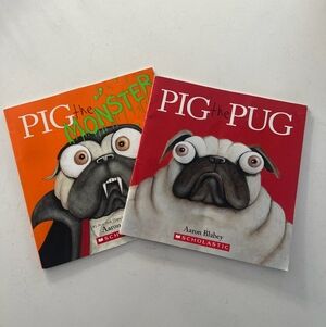 Scholastic Pig the Pug and Monster Book Duo - Red and Orange